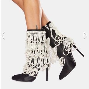 🖤BRAND NEW Dolls Kill Megan Pearl Stiletto Boots (SOLD OUT ONLINE!)